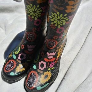 Floral Rain Boots